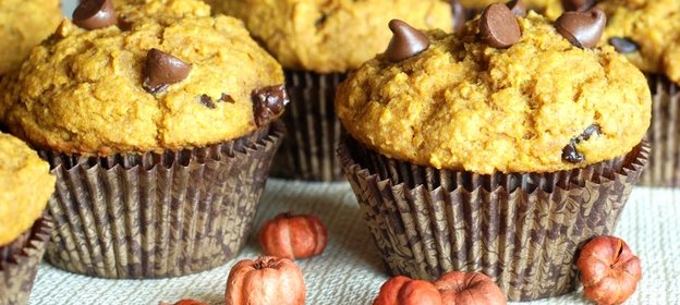 Тыквенные маффины с шоколадом