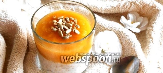 Десерт из овсянки с джемом