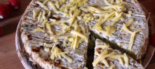 Овощная запеканка из цукини и лука (в мультиварке)