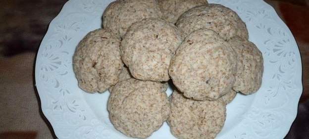 Постное печенье с отрубями