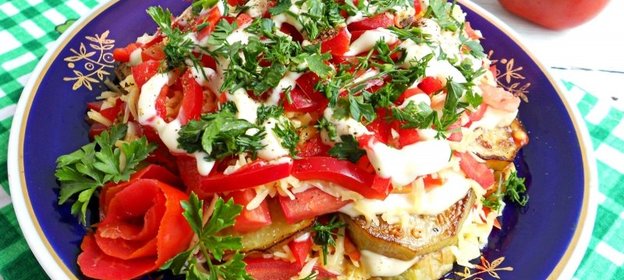 Салат из баклажанов с сыром