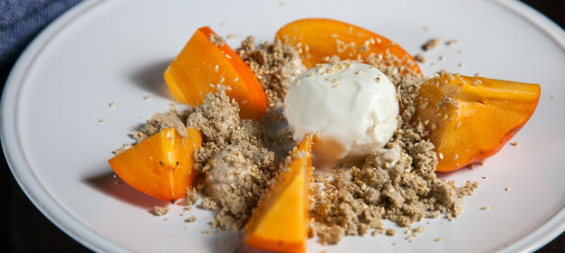 Десерт «Хурма и халва»