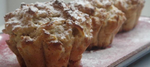 Яблочно-овсяные маффины на кефире