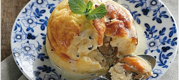 Запеканки с мидиями и мятой