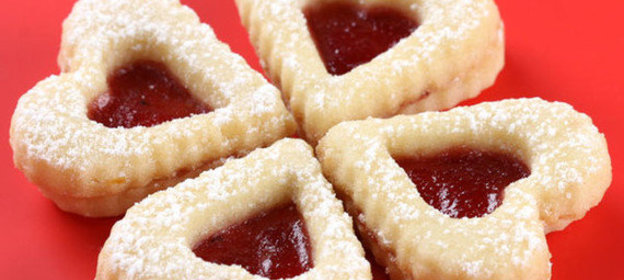 Сердечки с начинкой из джема