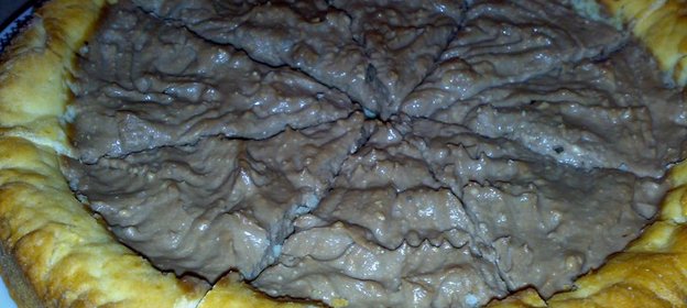 Шоколадно-творожный песочный пирог