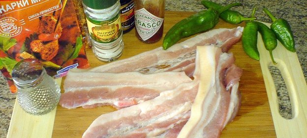 Грудинка жареная по-простецки, чтобы покушать вкусно + ВИДЕОБОНУСЫ