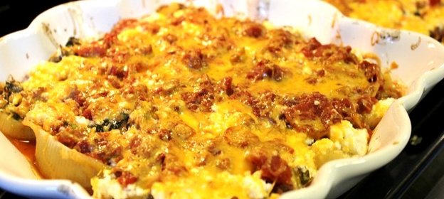 Фаршированные макароны-ракушки