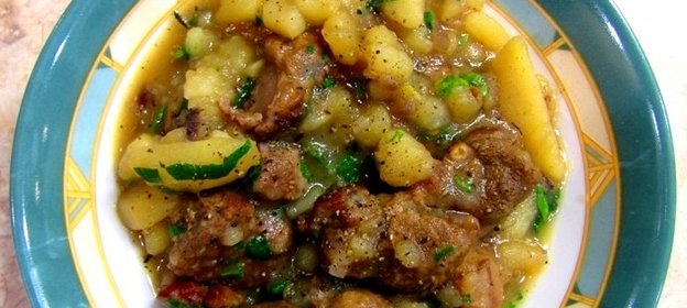 Соус из баранины с картошкой