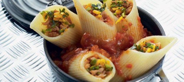 Пенне с телятиной