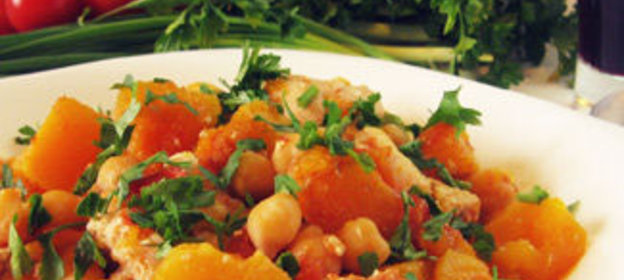 Курица с тыквой и нутом по-египетски