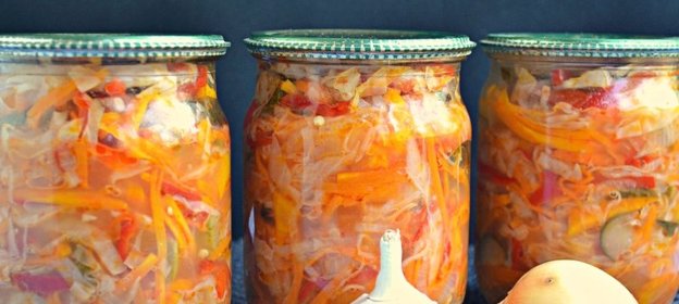 Салат Кубанский с капустой на зиму