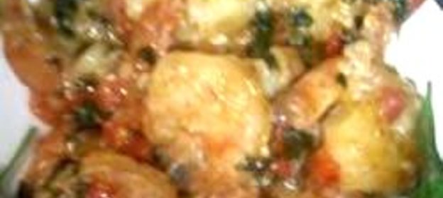 Чесночный соус с креветками