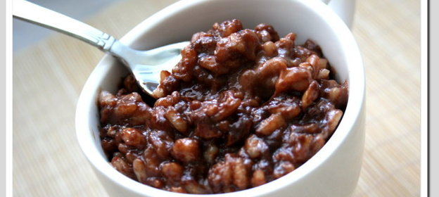 Шоколадное ризотто с фундуком