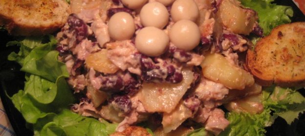 Салат МЕКСИКА с гренками