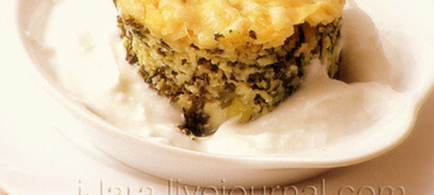 Запеканка с сырами и шпинатом