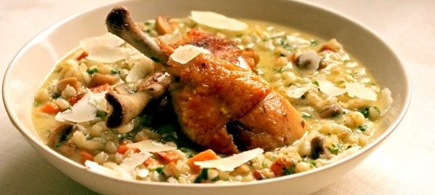 Гарнир из перловки с овощами