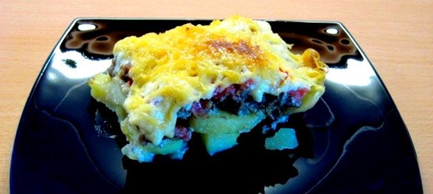 Мясная запеканка с картофелем