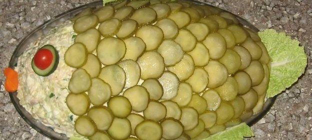 САЛАТ РЫБНО-КРЕВЕТОЧНЫЙ.(вариант)