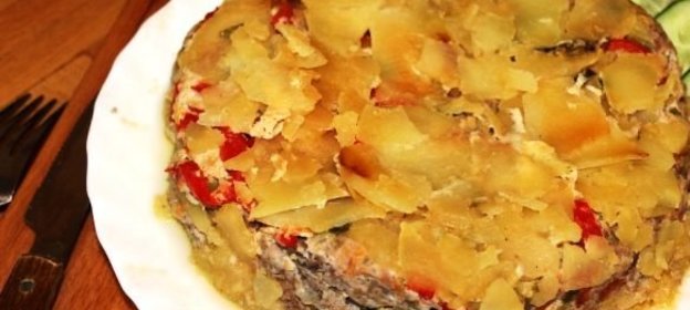 Запеканка с фаршем и овощами (в мультиварке)