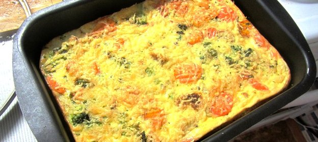 Низкокалорийная овощная запеканка с цветной капустой и брокколи