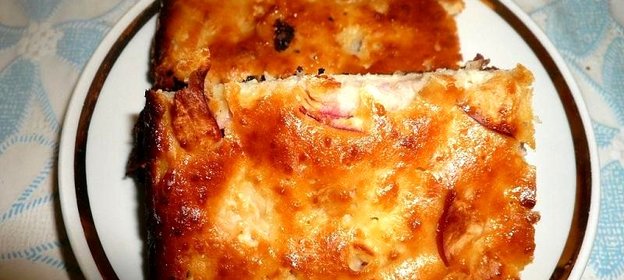 Творожная запеканка с яблоком