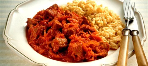 Гуляш из говяжьего сердца или вымени