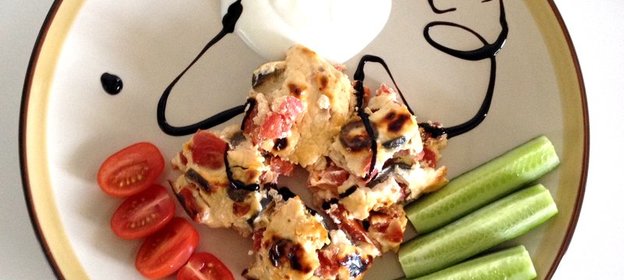 Запеканка творожная с овощами