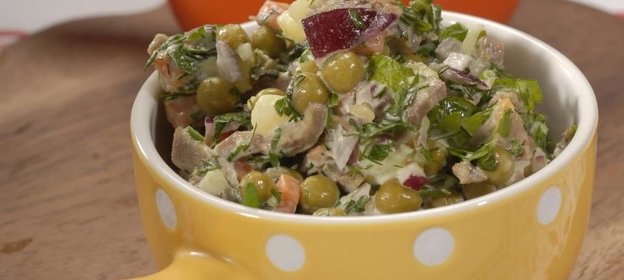 Салат со свиным языком