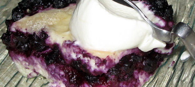 Творожная запеканка с черникой