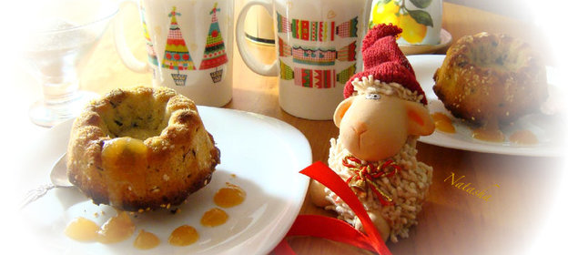 Овсяно-творожные кексы с лимонно-яблочным соусом