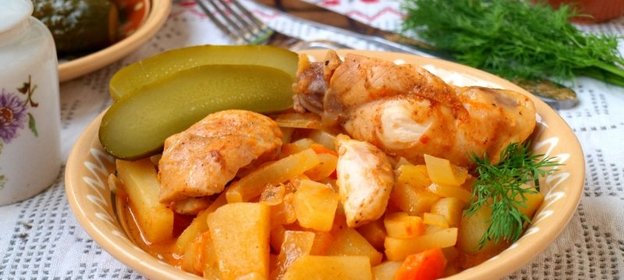 Жаркое из кролика в казане