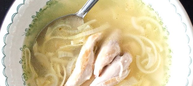Домашняя лапша с деревенской курицей