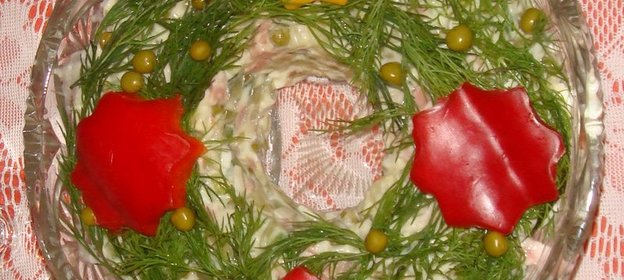 Новогоднее оформление любого салата