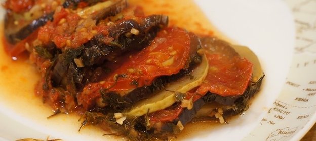 Запеканка из кабачков и баклажанов