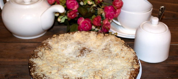 Творожная запеканка с песочным тестом