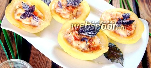 Тарталетки из отварного картофеля с морским языком