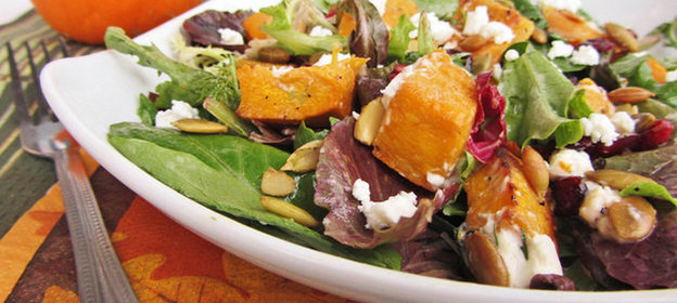 Осенний салат из тыквы