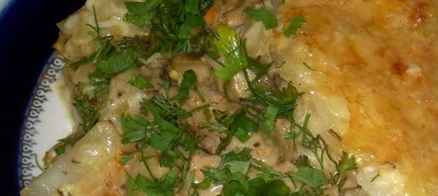 Жаркое из белых грибов