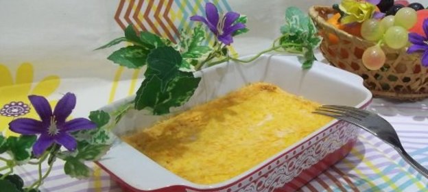 Тыквенная запеканка с творогом и манкой