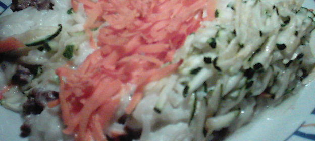 Рисовая запеканка с цуккини и морковью