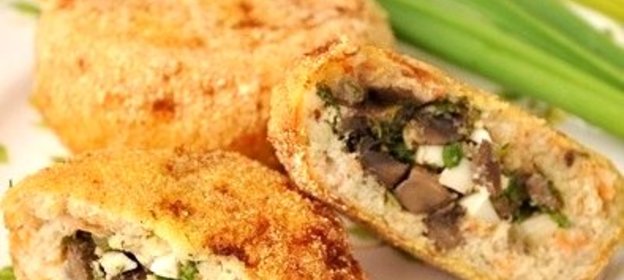 Зразы рыбные с грибами