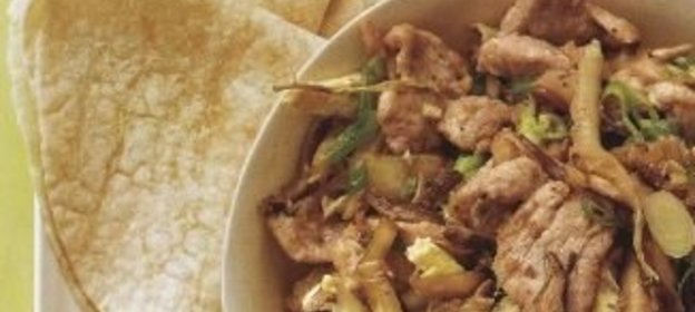 Жаркое из свинины в грибном соусе