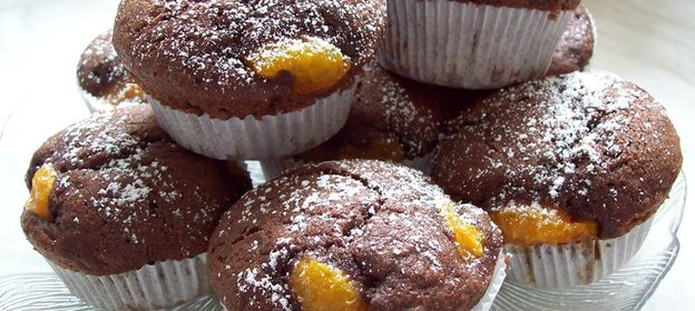 Шоколадно-мандариновые кексы (маффины)