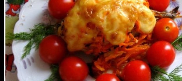 Запеченный стейк из трески