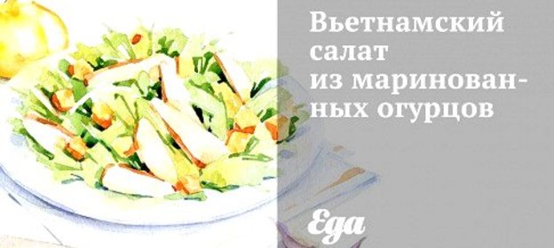 Вьетнамский салат из маринованных огурцов