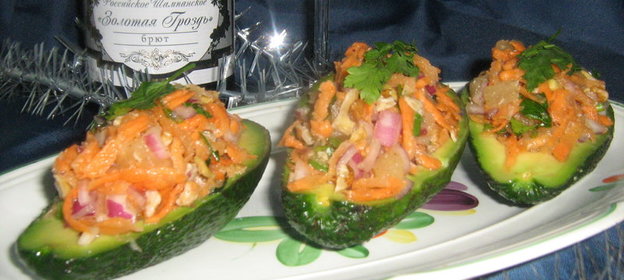 Фаршированные авокадоНовогодняя фантазия