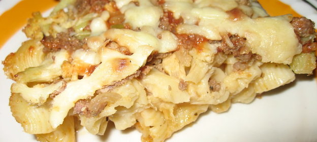 Запеканка из цветной капусты с макаронами