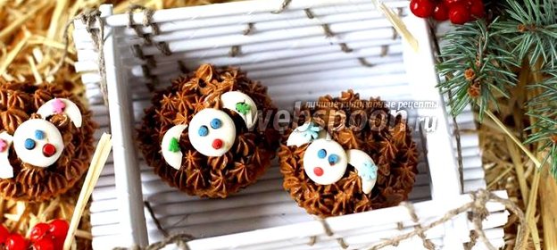 Капкейки с шоколадом «Овечки»