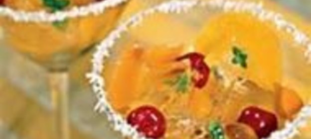 Миндальное желе во фруктовом супе